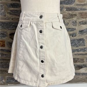 Urban Outfitters BDG Cream Mini Skater Skirt for Casual Wear